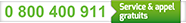 0 800 400 911 | Service & appel gratuits